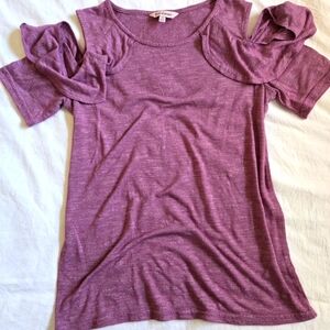 Juicy Couture Women's Purple Cold Shoulder Top Size XS